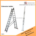 Aluminium 3-section extension combination ladder, industrial ladder